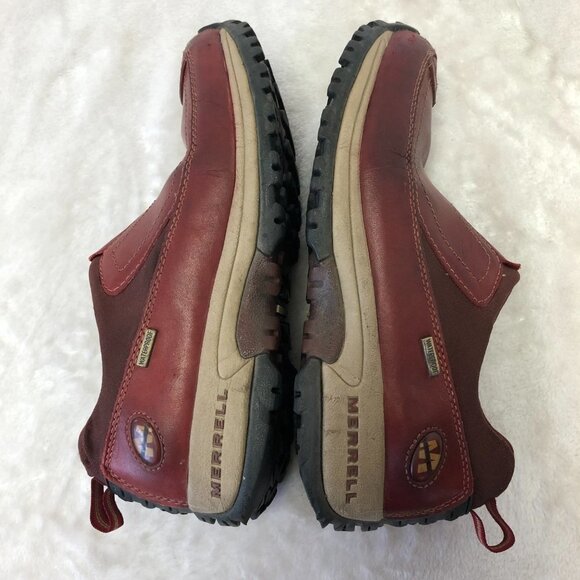 Merrell Polar Moc Red Leather Thinsulation Waterproof Slip On Loafers Size 8.5 - Picture 5 of 14